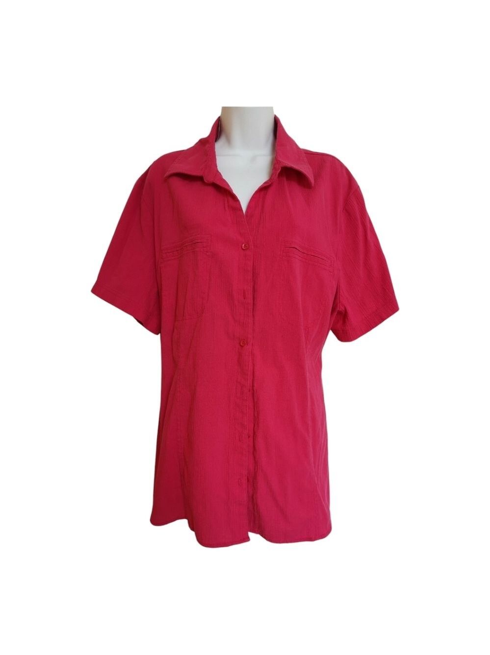 PLUS SIZE Pink Short sleeve Cotton top 3XL